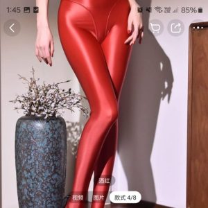 Женские леггинсы ярко-красные