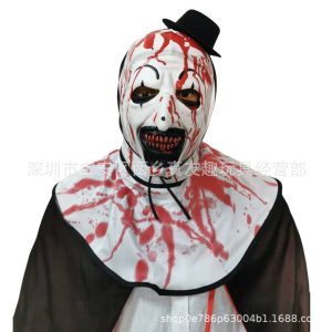 Латексная маска с капюшоном, идеально подходит для Хэллоуина, ужасающих костюмов и тематических вечеринок.