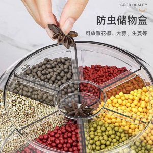 Контейнер с несколькими ячейками для разных круп, герметичный и влагозащищённый — удобно и надёжно хранить все виды злаков в одном месте.