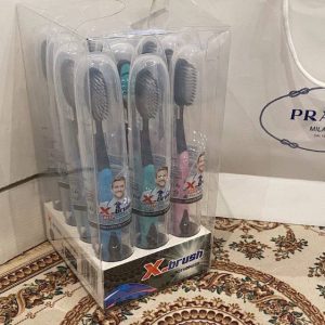 Бамбуковая зубная щётка с мягкой угольной щетиной, для взрослых, в отдельной упаковке. (по 12 штук)